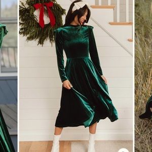 La la emerald holiday dress